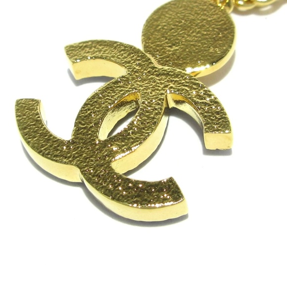 Chanel EUC 2024 Spring long gold necklace w/ blue CC - comes with box, etc. - Picture 3 of 6